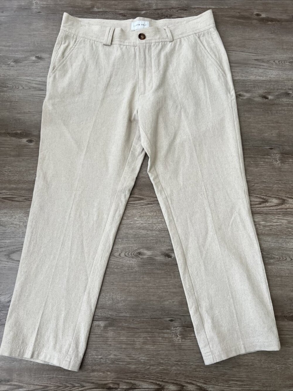 I Love Ugly Slim Kobe Pant Beige Slim Ankle Length Mens Large